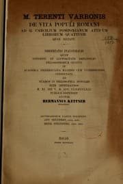 Tapa de De vita populi romani ad Q. Caecilium Pomponianum Atticum librorum quattuor quæ extant