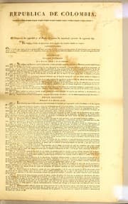 Tapa de El Congreso ha expedido y el poder ejecutivo ha mandado ejecutar la siguente ley. El Senado y Cámara de representantes de la república de Colombia reunidos en congreso