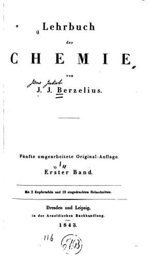 Tapa de Lehrbuch der chemie