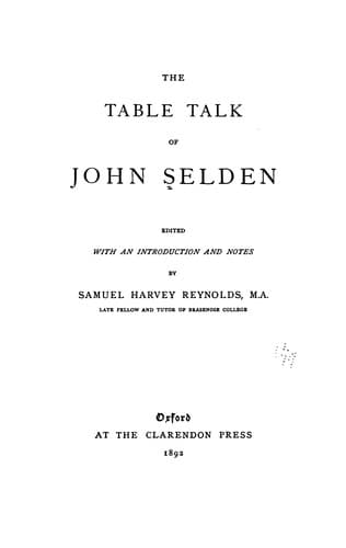 Tapa de Table talk of John Selden
