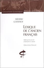 Tapa de Lexique de l'ancien français
