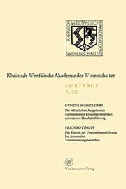 Tapa de Die öffentlichen Ausgaben als Elemente einer konjunkturpolitisch orientierten Haushaltsführung. Die Einheit der Unternehmensführung bei dezentralen ... der Wissenschaften )