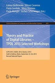 Tapa de Theory and Practice of Digital Libraries -- TPDL 2013 Selected Workshops