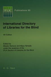 Tapa de International directory of libraries for the blind