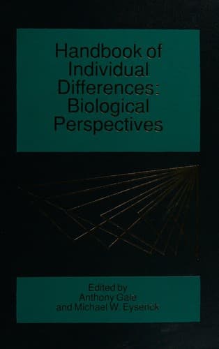 Tapa de Handbook of Individual Differences