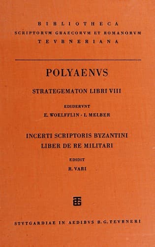 Tapa de Polyaeni Strategematon libri VIII