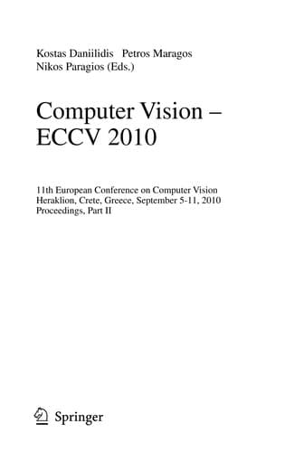 Tapa de Computer Vision – ECCV 2010