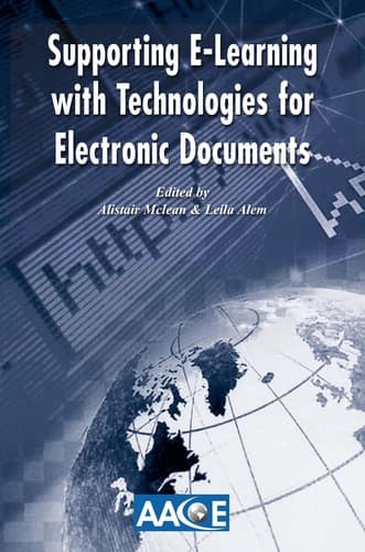 Tapa de Supporting e-learning with technologies for electronic documents