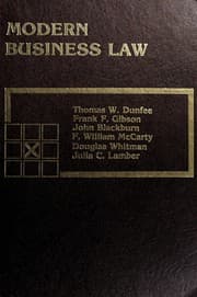 Tapa de Modern business law