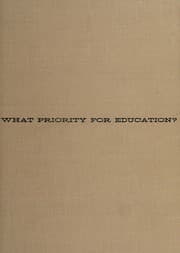 Tapa de What priority for education?