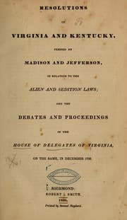 Tapa de Resolutions of Virginia and Kentucky