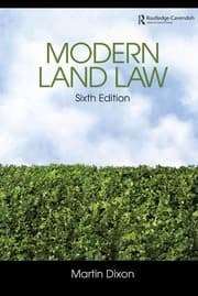 Tapa de Modern Land Law 6/e