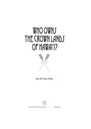 Tapa de Who owns the Crown lands of Hawaii?