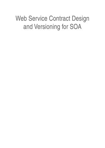 Tapa de Web service contract design and versioning for SOA
