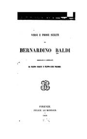Tapa de Versi e prose scelte di Bernardino Baldi