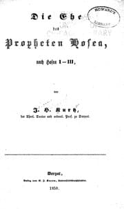 Tapa de Die ehe des propheten Hosea