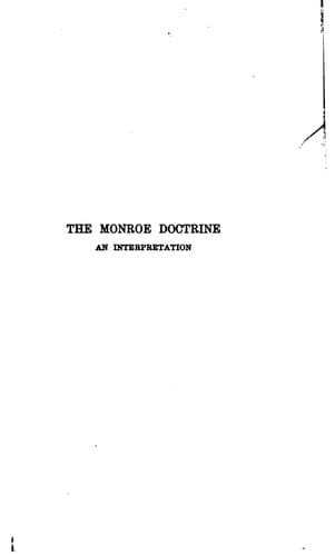 Tapa de The Monroe Doctrine: an interpretation