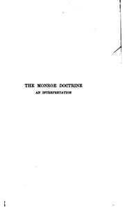 Tapa de The Monroe Doctrine: an interpretation