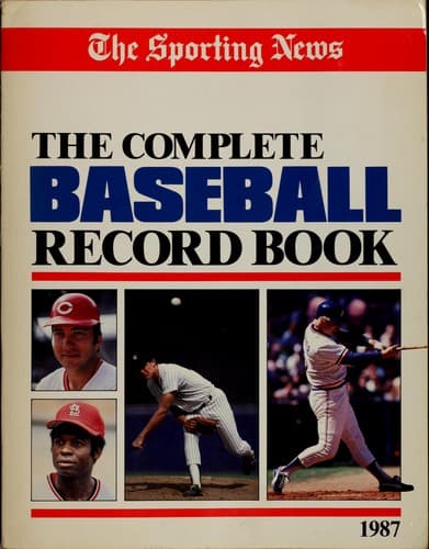 Tapa de The Complete Baseball Record Book, 1987