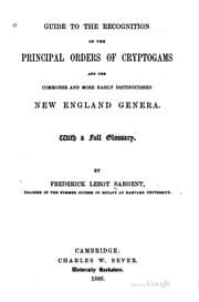 Tapa de Guide to the Recognition of the Principal Orders of Cryptogams and the ..
