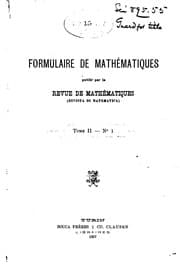 Tapa de Formulaire de mathématiques: t. I-V