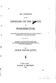 Tapa de An Address at the Unveiling of the Statue of Washington: Upon the Spot where ..