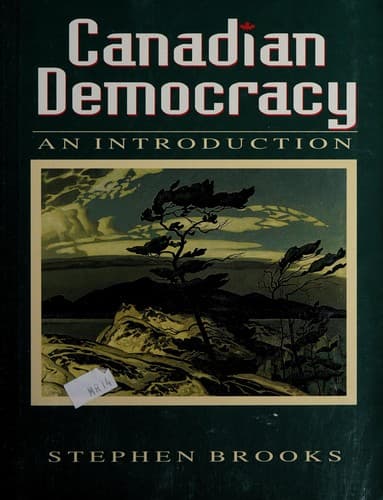 Tapa de Canadian democracy