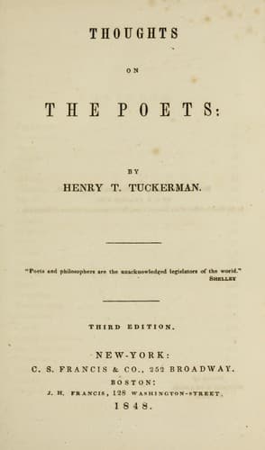 Tapa de Thoughts on the poets
