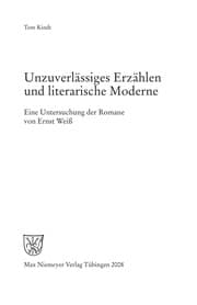 Tapa de Unzuverlässiges Erzählen und literarische Moderne