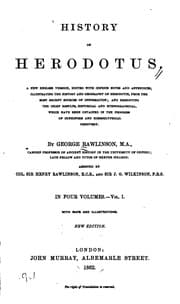 Tapa de The History of Herodotus: A New English Version, Ed. with Copious Notes and Appendices ..