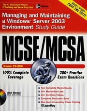 Tapa de MCSE/MCSA managing and maintaining a Windows Server 2003 environment study guide (Exam 70-290)
