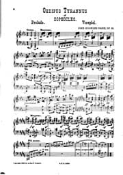Tapa de Oedipus Tyrannus of Sophocles: Composed for Male Chorus and Orchestra. Op. 35