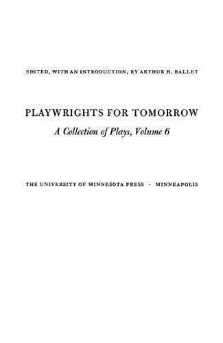 Tapa de Playwrights for tomorrow