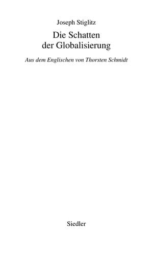 Tapa de Die Schatten der Globalisierung