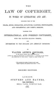 Tapa de The law of copyright in works of literature and art