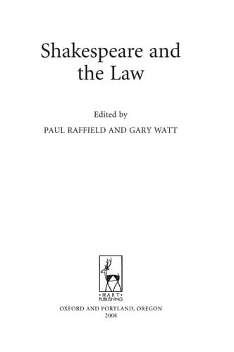 Tapa de Shakespeare and the law