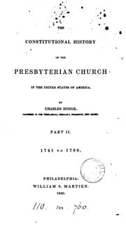 Tapa de The constitutional history of the Presbyterian Church in the United States of America