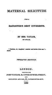 Tapa de Maternal solicitude for a daughter's best interests