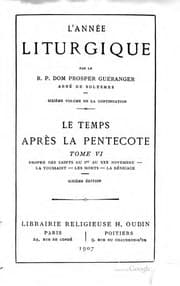 Tapa de L'année liturgique