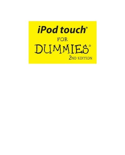 Tapa de IPod touch for dummies