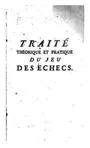 Tapa de Traité théorique et pratique du jeu des échecs ..