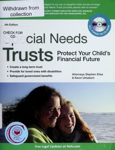 Tapa de Special needs trusts