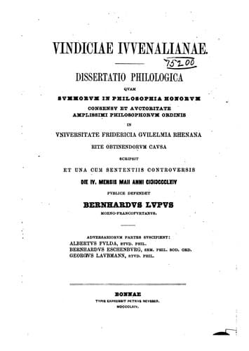 Tapa de Vindiciae Ivvenalianae