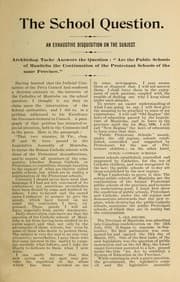 Tapa de The Schools called Public Schools of Manitoba are in reality Protestant schools