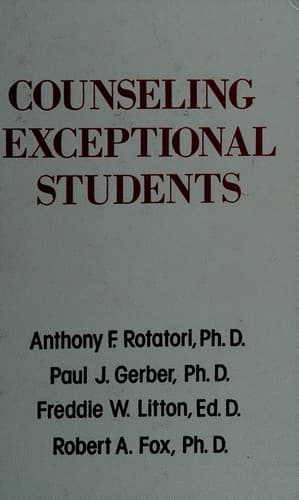 Tapa de Counseling exceptional students