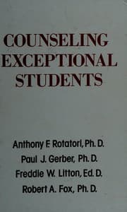 Tapa de Counseling exceptional students