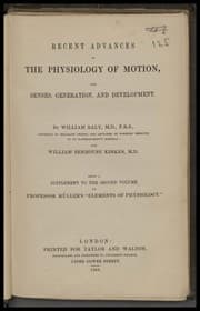 Tapa de Elements of physiology