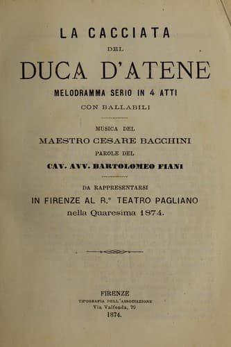 Tapa de La cacciata del duca d'Atene