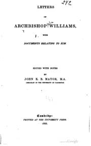 Tapa de Letters of Archbishop Williams, with documents relating to him