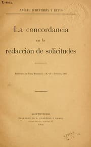 Tapa de La concordancia en la redacción de solicitudes